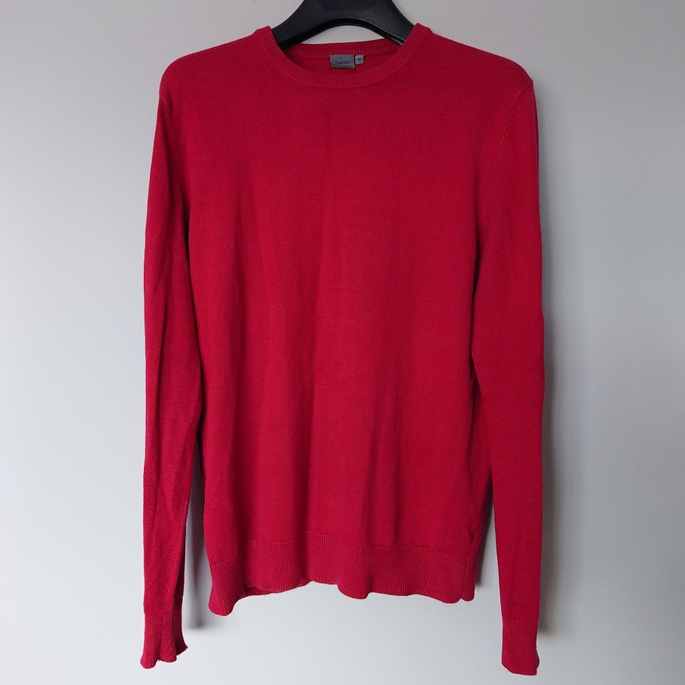 Montego Crewneck Soft Wool & Cotton Sweater Red FROM GERMANY